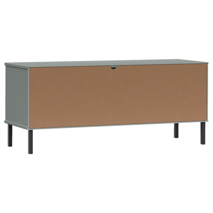 Pantofar cu picioare metalice „OSLO” gri 106x35x45 cm lemn - WALTI WALTI