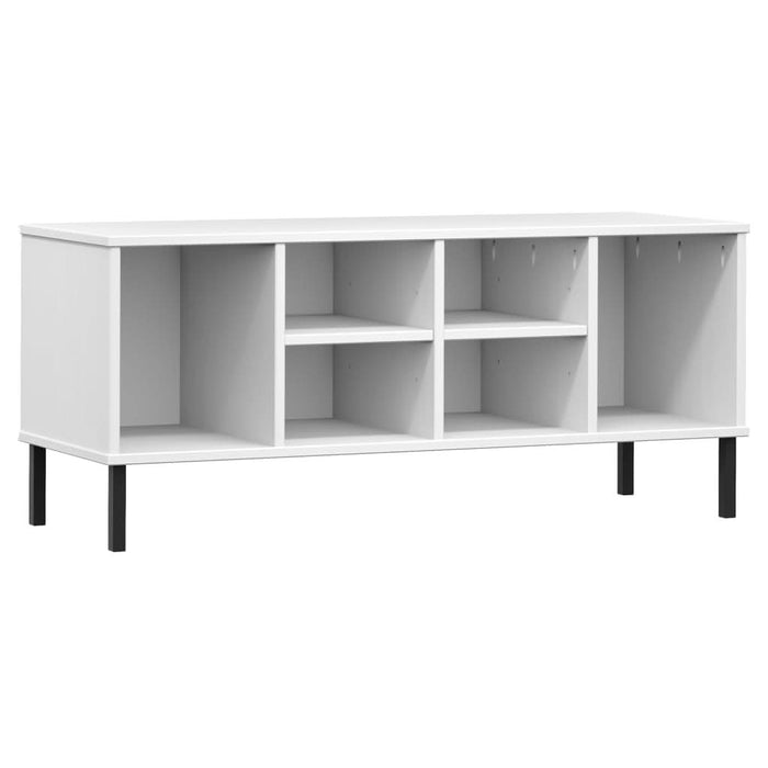 Pantofar cu picioare metalice „OSLO” alb 106x35x45 cm lemn - WALTI WALTI
