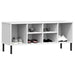 Pantofar cu picioare metalice „OSLO” alb 106x35x45 cm lemn - WALTI WALTI