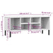 Pantofar cu picioare metalice „OSLO” alb 106x35x45 cm lemn - WALTI WALTI