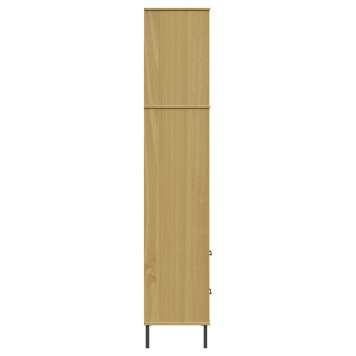 Bibliotecă cu 2 sertare OSLO, maro, 60x35x180 cm, lemn masiv WALTI