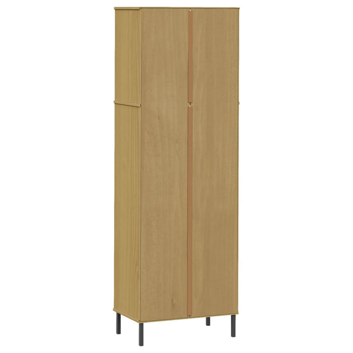 Bibliotecă cu 2 sertare OSLO, maro, 60x35x180 cm, lemn masiv WALTI
