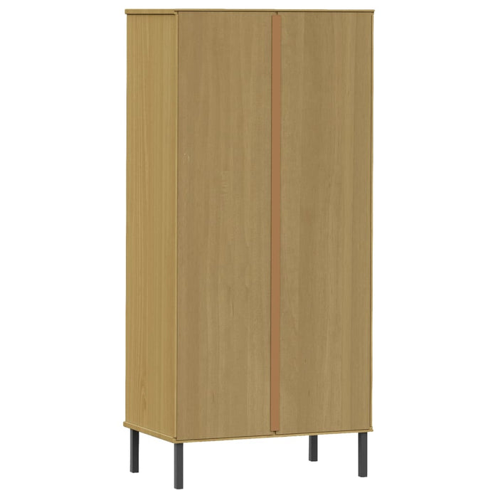 Bibliotecă cu 2 sertare OSLO, maro, 60x35x128,5 cm, lemn masiv WALTI