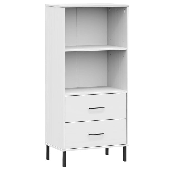 Bibliotecă cu 2 sertare OSLO, alb, 60x35x128,5 cm, lemn masiv - WALTI WALTI
