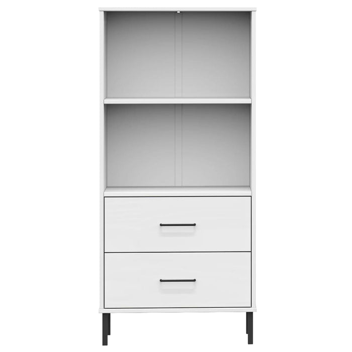 Bibliotecă cu 2 sertare OSLO, alb, 60x35x128,5 cm, lemn masiv - WALTI WALTI