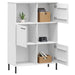 Bibliotecă cu picioare metalice OSLO, alb, 90x35x128,5 cm, lemn - WALTI WALTI