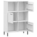 Bibliotecă cu picioare metalice OSLO, alb, 90x35x128,5 cm, lemn - WALTI WALTI