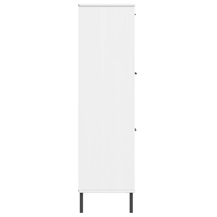 Bibliotecă cu picioare metalice OSLO, alb, 90x35x128,5 cm, lemn - WALTI WALTI