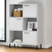 Bibliotecă cu picioare metalice OSLO, alb, 90x35x128,5 cm, lemn - WALTI WALTI