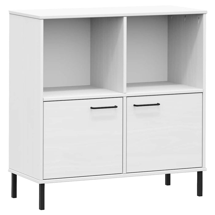 Bibliotecă cu picioare metalice OSLO, alb, 90x35x90,5 cm, lemn - WALTI WALTI