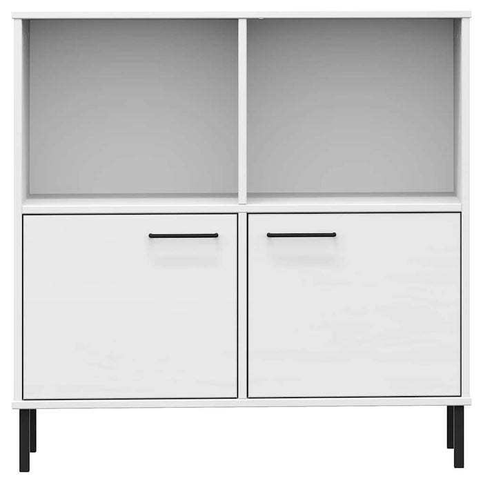 Bibliotecă cu picioare metalice OSLO, alb, 90x35x90,5 cm, lemn - WALTI WALTI