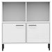 Bibliotecă cu picioare metalice OSLO, alb, 90x35x90,5 cm, lemn - WALTI WALTI
