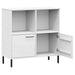 Bibliotecă cu picioare metalice OSLO, alb, 90x35x90,5 cm, lemn - WALTI WALTI