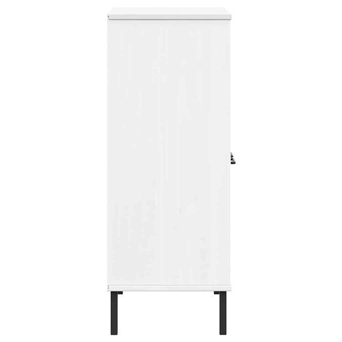 Bibliotecă cu picioare metalice OSLO, alb, 90x35x90,5 cm, lemn - WALTI WALTI