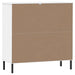 Bibliotecă cu picioare metalice OSLO, alb, 90x35x90,5 cm, lemn - WALTI WALTI