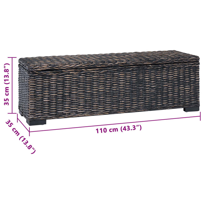 Cutie de depozitare cu depozitare Negru 110 x 35 x 45 cm - WALTI WALTI