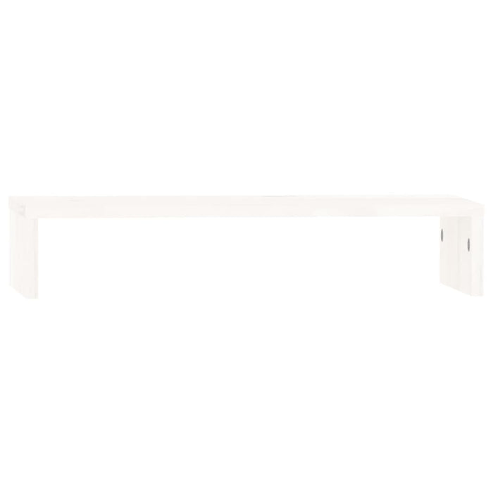 Suport pentru monitor, alb, 50x27x10 cm, lemn masiv pin WALTI
