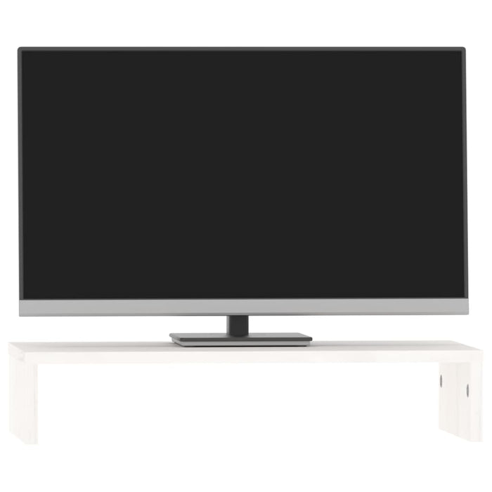 Suport pentru monitor, alb, 50x27x10 cm, lemn masiv pin WALTI