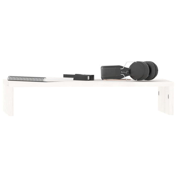Suport pentru monitor, alb, 50x27x10 cm, lemn masiv pin WALTI