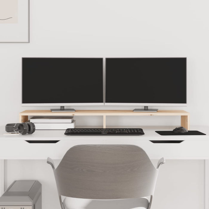 Suport pentru monitor, 100x27x10 cm, lemn masiv de pin - WALTI WALTI