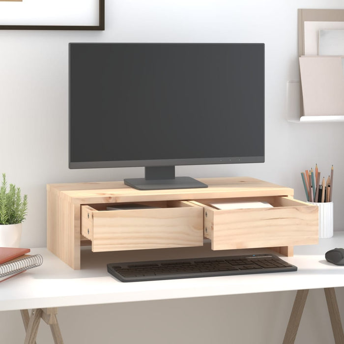 Suport pentru monitor, 50x27x15 cm, lemn masiv de pin WALTI
