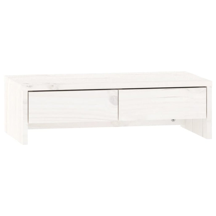 Suport pentru monitor, alb, 50x27x15 cm, lemn masiv pin - WALTI WALTI
