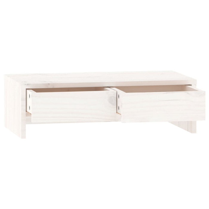 Suport pentru monitor, alb, 50x27x15 cm, lemn masiv pin - WALTI WALTI