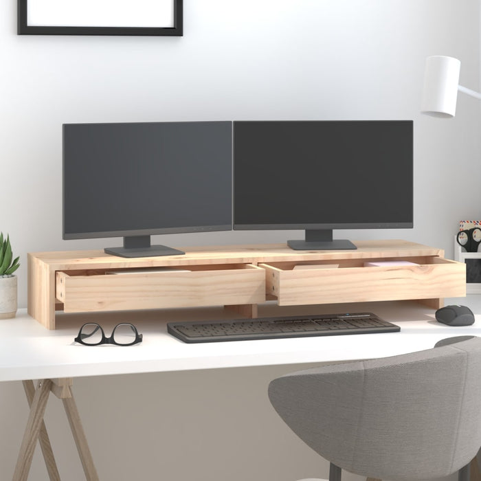 Suport pentru monitor, 100x27x15 cm, lemn masiv de pin WALTI