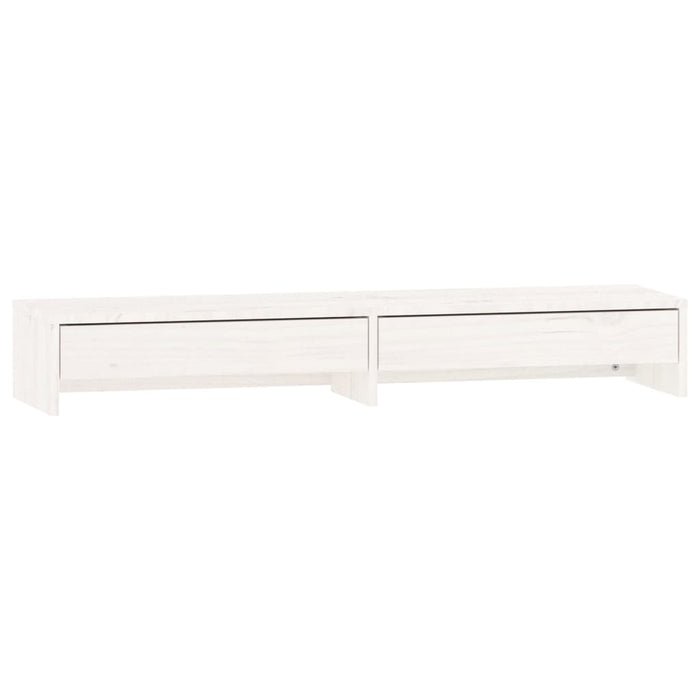 Suport pentru monitor, alb, 100x27x15 cm, lemn masiv pin - WALTI WALTI
