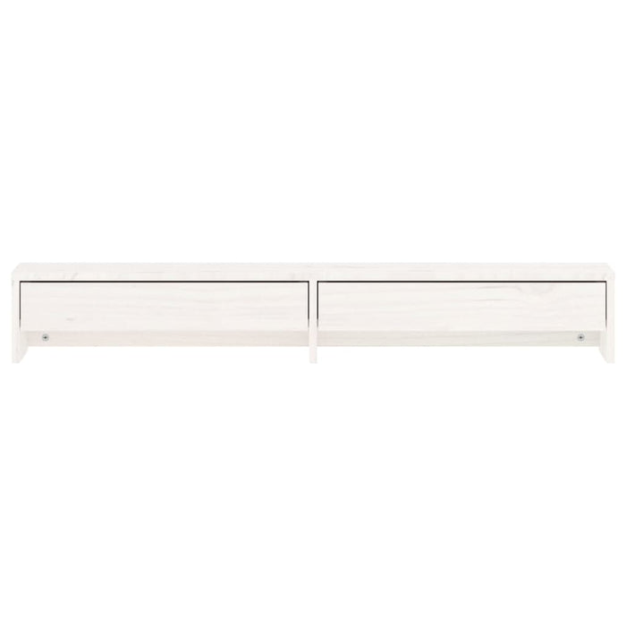 Suport pentru monitor, alb, 100x27x15 cm, lemn masiv pin - WALTI WALTI