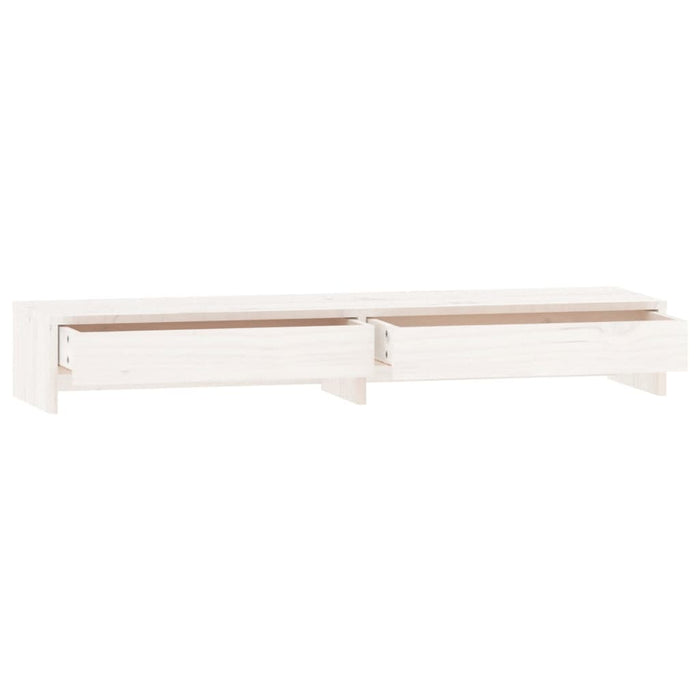 Suport pentru monitor, alb, 100x27x15 cm, lemn masiv pin - WALTI WALTI