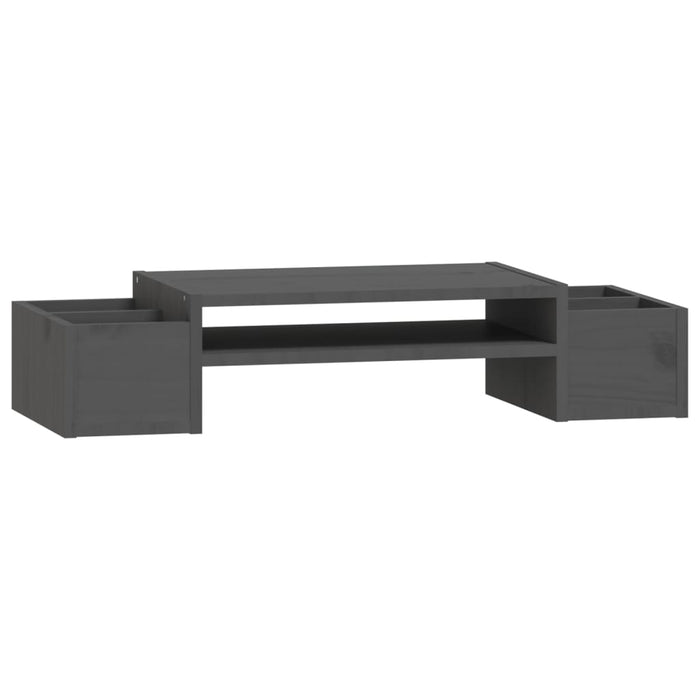 Suport pentru monitor, gri, 70x27,5x15 cm, lemn masiv pin - WALTI WALTI