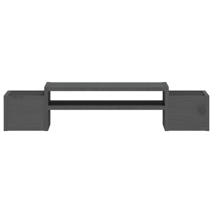 Suport pentru monitor, gri, 70x27,5x15 cm, lemn masiv pin - WALTI WALTI