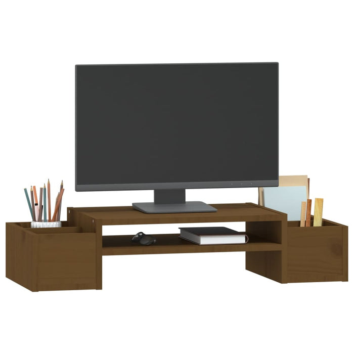 Suport pentru monitor, maro miere, 70x27,5x15cm, lemn masiv pin - WALTI WALTI