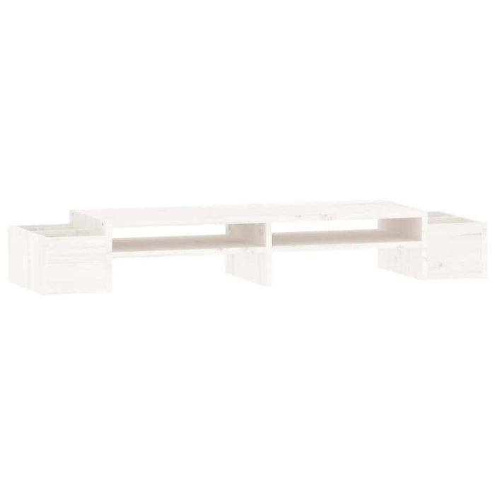 Suport pentru monitor, alb, 100x27,5x15 cm, lemn masiv pin - WALTI WALTI