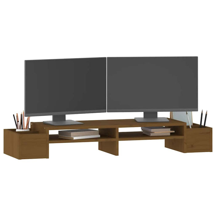 Suport pentru monitor, maro miere 100x27,5x15 cm lemn masiv pin - WALTI WALTI
