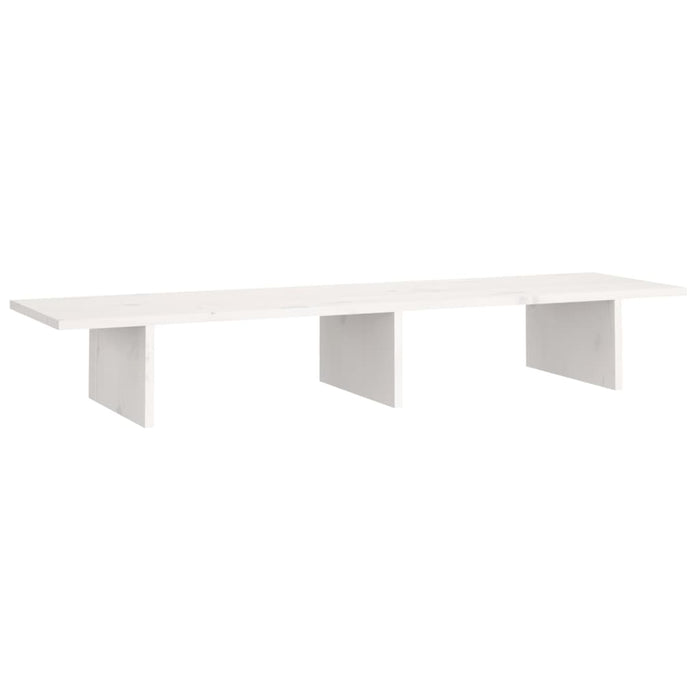 Suport pentru monitor, alb, 100x27x15 cm, lemn masiv pin - WALTI WALTI