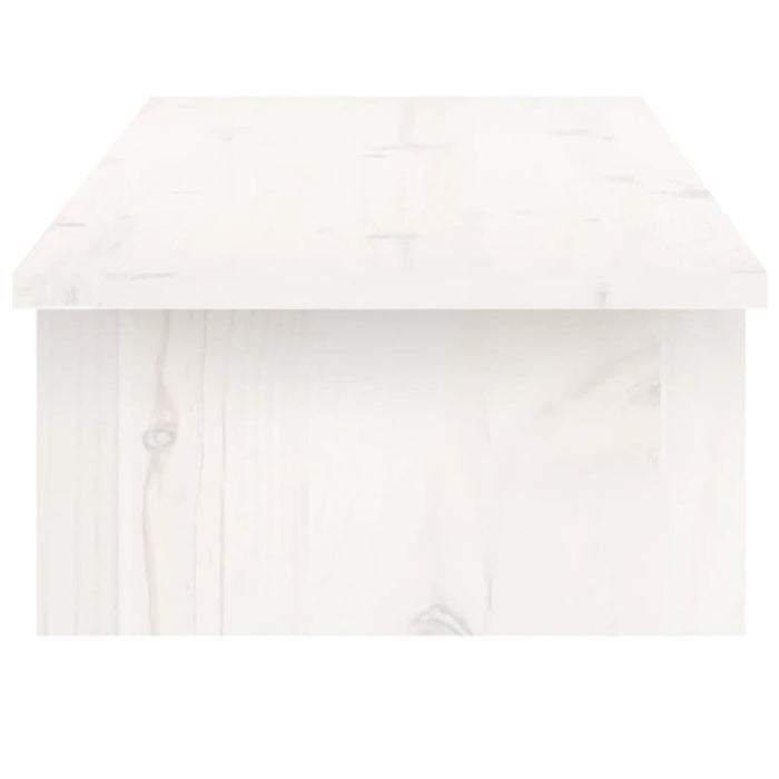 Suport pentru monitor, alb, 100x27x15 cm, lemn masiv pin - WALTI WALTI