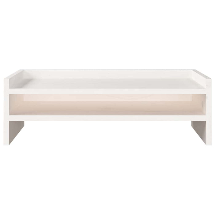 Suport pentru monitor, alb, 50x27x16 cm, lemn masiv pin - WALTI WALTI