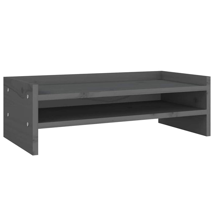 Suport pentru monitor, gri, 50x24x16 cm, lemn masiv pin - WALTI WALTI