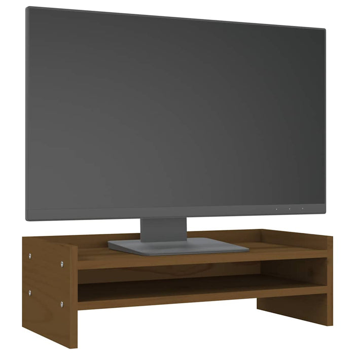 Suport pentru monitor, maro miere, 50x24x16 cm, lemn masiv pin WALTI