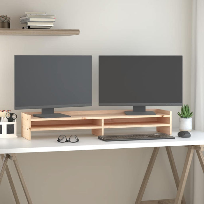 Suport pentru monitor, 100x24x16 cm, lemn masiv de pin WALTI
