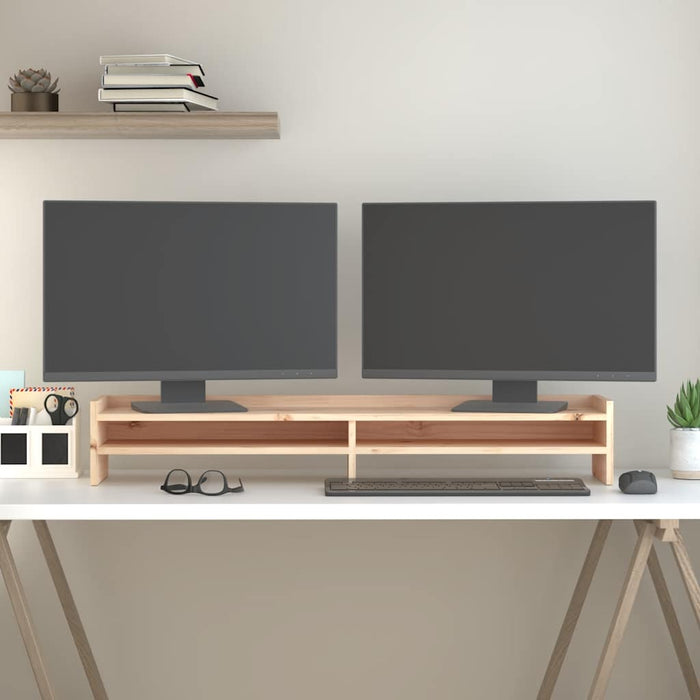 Suport pentru monitor, 100x24x16 cm, lemn masiv de pin WALTI