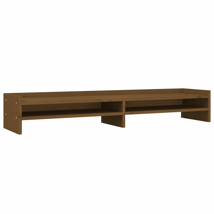 Suport pentru monitor, maro miere, 100x24x16 cm, lemn masiv pin - WALTI WALTI