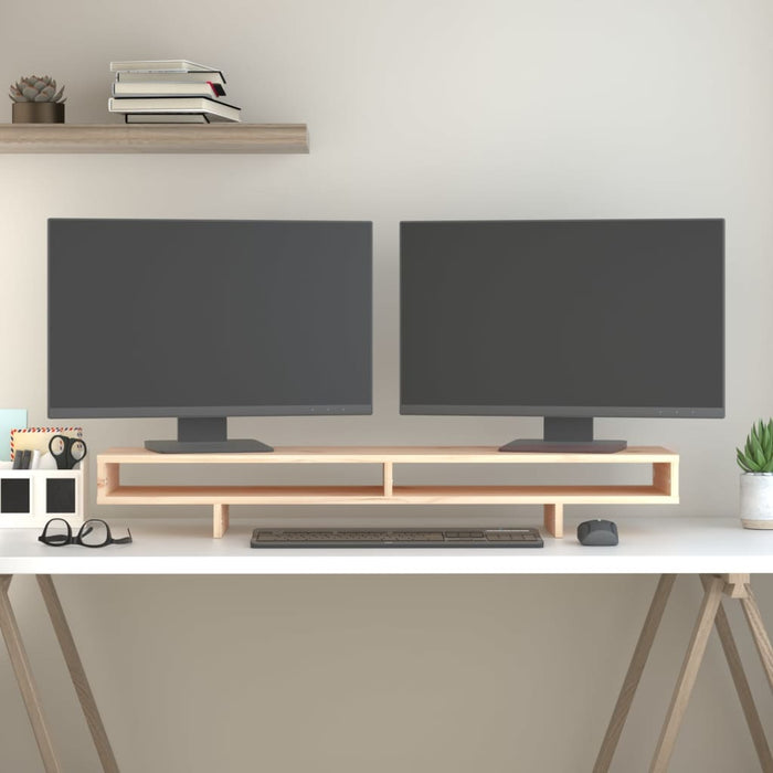 Suport pentru monitor, 100x27x14 cm, lemn masiv de pin - WALTI WALTI