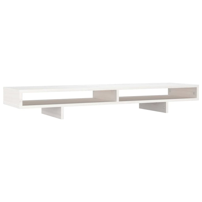 Suport pentru monitor, alb, 100x27x14 cm, lemn masiv pin - WALTI WALTI