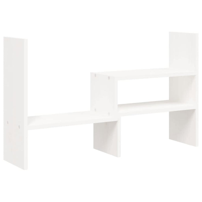 Suport pentru monitor, alb, (39-72)x17x43 cm, lemn masiv pin - WALTI WALTI