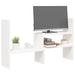 Suport pentru monitor, alb, (39-72)x17x43 cm, lemn masiv pin - WALTI WALTI