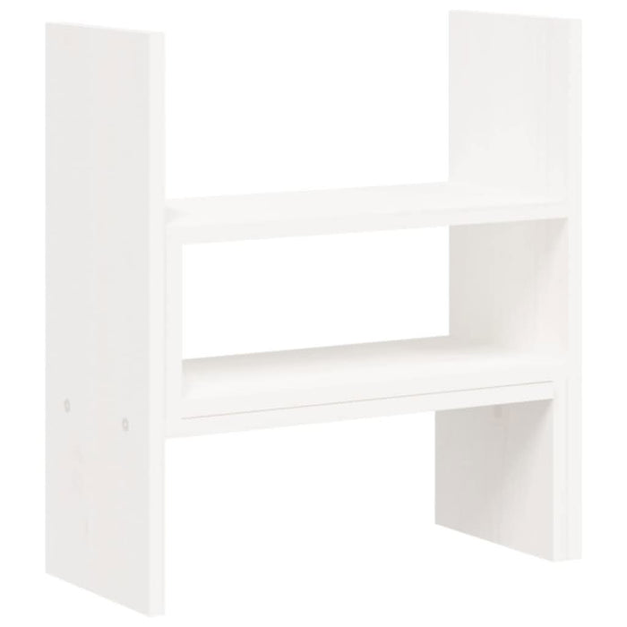 Suport pentru monitor, alb, (39-72)x17x43 cm, lemn masiv pin - WALTI WALTI