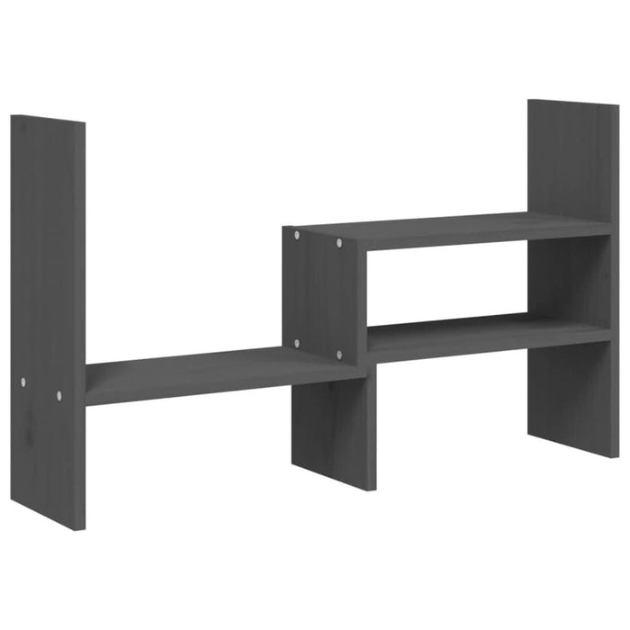 Suport pentru monitor, gri, (39-72)x17x43 cm, lemn masiv pin - WALTI WALTI